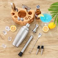 Ensemble de shaker Boston minimaliste en acier inoxydable écologique professionnel, kit de bar à cocktails pour la maison, boîte de couleur pour les barman nomades