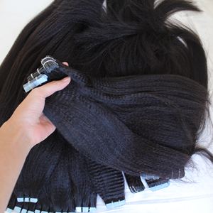 Extensions de cheveux vietnamiens raides et crépus Texture naturelle avec douceur Super Double extrémités dessinées Stylish Fuller Look Tape-In - Product Image 5