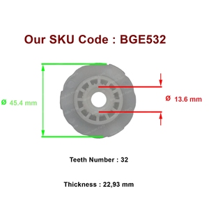BGE532 Motor regulador de ventana engranaje interior 32 dientes para puertas delanteras de coche Bross piezas de automóvil hechas en Turquía - Product Image 6