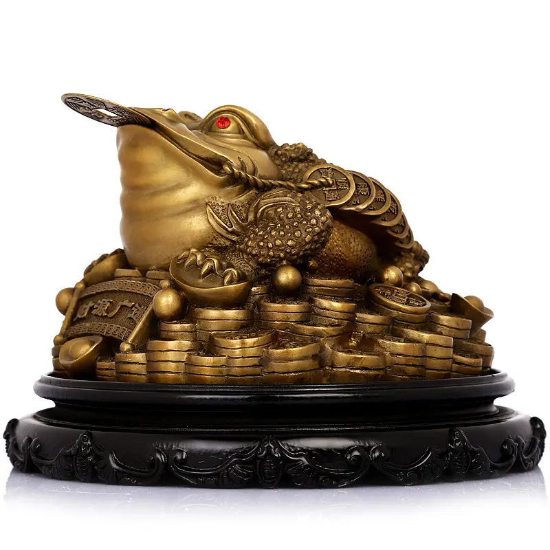 Dropship Antiquités Chinoises Crapaud Feng Shui Article Grenouille Argent Crapaud En Laiton 5 Crapaud Statue