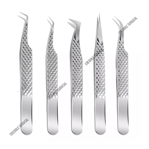 Pinzas de extensión de pestañas de volumen Etiqueta privada Lista para enviar Logotipo personalizado Punta puntiaguda de acero inoxidable venta - Product Image 1