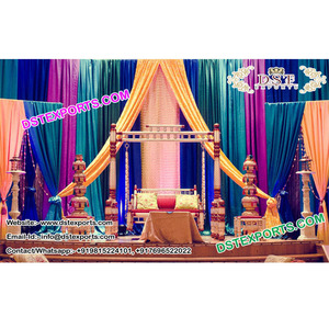 Columpio de madera hecho a mano para escenario de boda, accesorio de decoración de escenario, ideal para bodas, indio, Mehandi - Product Image 1