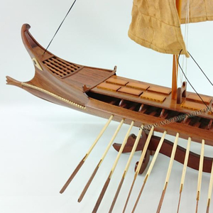 Bateaux en bois BIREME - GIA NHIEN CO.LTD Modèle artisanal de bateau FB0028W Peint Style nautique Fabriqué au Vietnam Haute qualité - Product Image 1