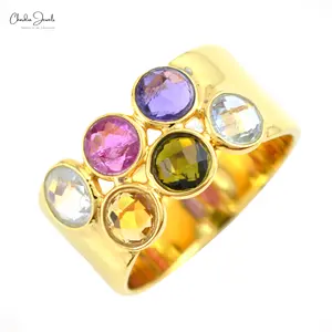 Designer High Quality 925 Sterling Silver Multiple Gemstone Ring Jewelry For Women Stylish Fashion Jewels At Reasonable Price
