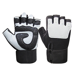 ถุงมือยิมคุณภาพสูงกันลื่นยกน้ำหนักถุงมือกีฬาสีดำตาข่ายสีคุณสมบัติวัสดุถุงมือระบายอากาศ - Product Image 1