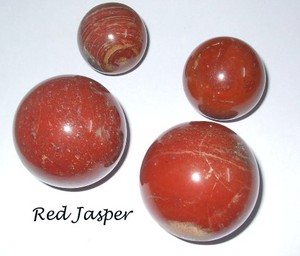 หินแจสเปอร์สีแดงทรงกลม: หินแจสเปอร์สีแดงใช้ตกแต่งบ้าน - Product Image 1