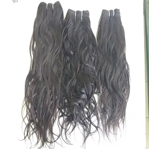 100% Brazilian Human Raw Remy Hair Extensions 3 or 4 Bundles Deal Natural Black Wet and Wavy