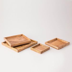 Bandeja redonda de madera para comida, plato de madera para decoración de mesa, alta calidad, superventas - Product Image 3