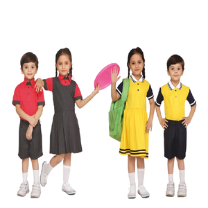 Uniforme Escolar Primario Unisex Personalizado de Alta Calidad al por Mayor, Uniforme Deportivo de Punto 100% Algodón para Niños - Product Image 2