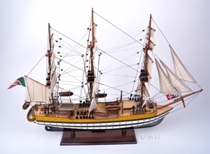 Stile antico 55cm Amerigo Vespucci modello di nave fatto a mano <span class=keywords><strong>in</strong></span> <span class=keywords><strong>legno</strong></span> cedro <span class=keywords><strong>mobili</strong></span> dipinti nautica <span class=keywords><strong>legno</strong></span> artigianato scatole di <span class=keywords><strong>legno</strong></span> da parete - Product Image 2