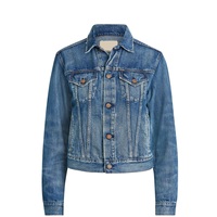 Veste en jean 100 % coton pour femme, doublure polaire unie, respirante, séchage rapide, finition tissée, service OEM personnalisé, vente chaude