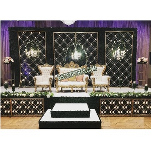 Mur de bougie en métal sculpté de styliste, décor Unique coloré pour scène de mariage, arrière-plan scintillant, dernier modèle - Product Image 1