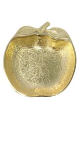 Tazón de servicio chapado en oro, artículo de regalo en forma de manzana, tazón de fruta seca dorada de diseño único, decoración para el hogar y la Mesa - Product Image 2