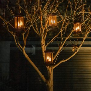 Modern Metal Lantern <b>Featuring</b> Woven Rope Handle Perfect For Stylish Home And <b>Garden</b> Ambiance - Product Image 5