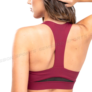 Venta al por mayor de Sujetador deportivo de las mujeres impresas logotipo personalizado de alto impacto gimnasio entrenamiento ropa deportiva con la posición del logotipo frontal - Product Image 3