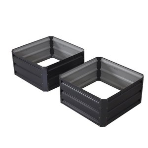 Galvanized Tin Metal Flower Pots <b>Planter</b> Hot Selling Simple <b>Rectangle</b> Flower Pots Garden - Product Image 2