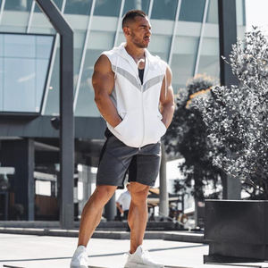 Pantalones cortos de gimnasio para hombre negros personalizados de alta calidad, diseño deportivo informal con cierre de cordón, tela de lona al por mayor - Product Image 6