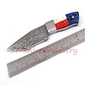 Xyj couteau à lame en acier de damas, fait à la main, belle résine, fixer le couteau à lame (smk1624) - Product Image 5