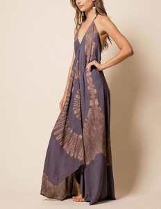 Kaftan à capuche en tissu doux pour femmes, nouvelle collection, hippie Boho, avec cravate colorant - Product Image 4