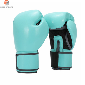 Green Leather Boxing <b>Gloves</b> Lace-<b>up</b> Breathable Adult Training Gear - Product Image 2