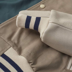 Wholesale Custom Men's Winter <b>Jacket</b> <b>Thin</b> Sleeve Stand Collar Baseball Design <b>Waterproof</b> Windproof Breathable Low MOQ - Product Image 4