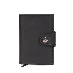 Cartera de cuero PU de alta calidad para tarjetas de crédito, tarjetero de Metal con bloqueo RFID, 2023 - Product Image 1