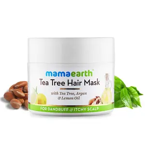 MAMA EARTH Tea Tree Anti Dandruff Hair pack, 200ml - Herbal hair pack for dandruff free hair