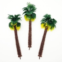 Palmiers tropicaux miniatures verts 16 cm en PE fabriqués en Chine pour la décoration miniature