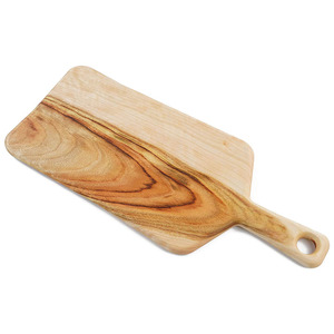Planche à fromage rectangulaire en bois d'acacia avec poignée Éco-Style Ombre naturelle Articles de cuisine en bois dur avec trou pratique - Product Image 1