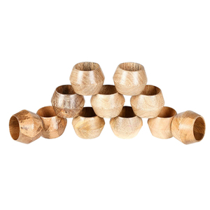 Anneau serviette de table en bois, ensemble, vente directe, fait à la main, nouveau Style, accessoire pour la maison, axion - Product Image 1
