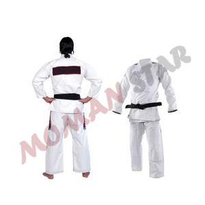 Uniforme d'arts martiaux unisexe de haute qualité Moman Star pour le karaté et le BJJ, 100% coton, couleur/logo/logos d'équipe personnalisés, transfert thermique - Product Image 1
