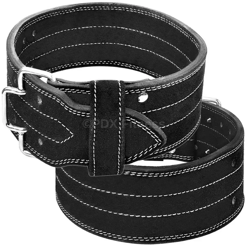 Beste Kwaliteit 2 Prong Lederen Bodybuilding Powerlifting Riem Maximale Buik-En Rugondersteuning