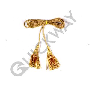 Bishop Tassel Liturgical Cord Cincture Pectoral Cross Cord Custom Solid Gold Color Cincture Cordones Venta a granel - Product Image 1