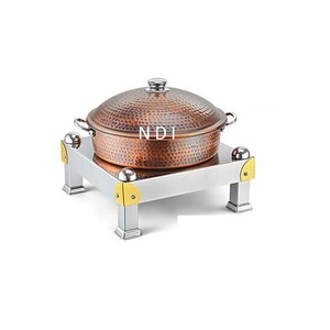 Hammered Design <b>Food</b> <b>Warmer</b> <b>Buffet</b> <b>Server</b> Dishes Wedding & Engagement Parties Catering Serving Chafing Dish - Product Image 1