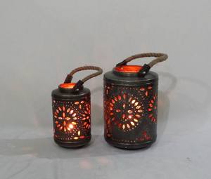 Perforated Metal <b>Lanterns</b> <b>Candle</b> Holder Modern Gold Geometric Indoor or <b>Outdoor</b> Party Decor <b>for</b> <b>Candle</b> Holder <b>Lantern</b> - Product Image 5