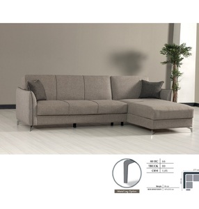 Canapé d'angle de luxe avec côtés réglables, pieds en bois et en métal, coussins de rangement, tissu de haute qualité conçu - Product Image 3