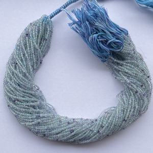 Cuentas de piedras preciosas facetadas de fluorita verde azul Natural de 2mm y 4mm, hebras de fabricante en línea, joyería semipreciosa - Product Image 5