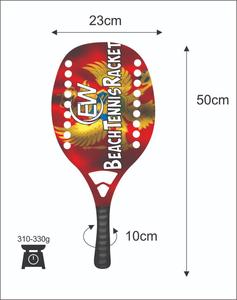 Raquettes de beach tennis sur mesure pour padel/spaddle - Fibre de carbone 320-340g Longueur 50cm avec logos et combinaisons de couleurs personnalisés - Product Image 1