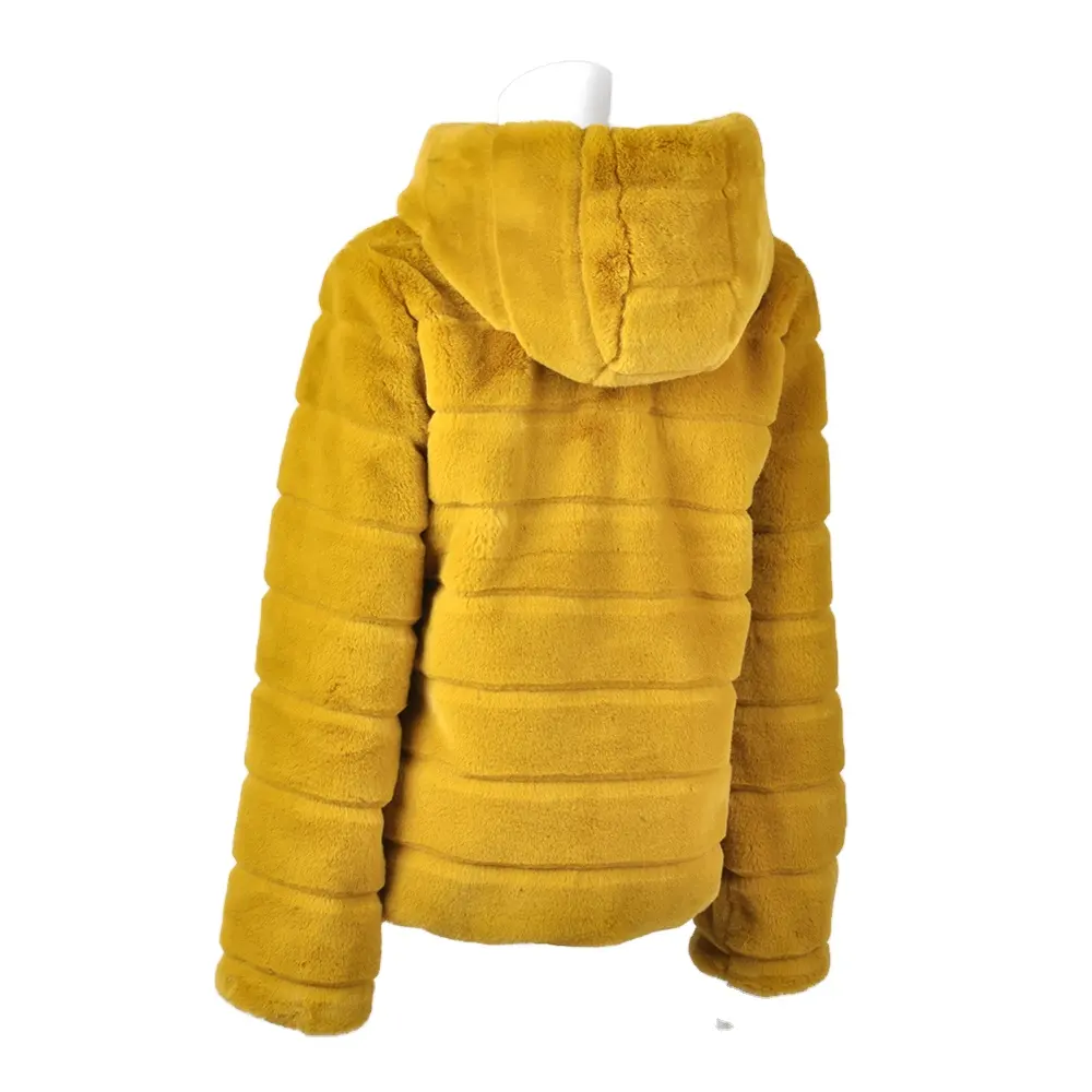 Women Jackets Outwearing Warm Winter Women Real Rex Rabbit Fur Double Sided