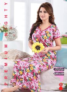 Camisón largo de algodón con encaje y cuello de pico para mujer, ropa de dormir cómoda, de buena calidad - Product Image 5