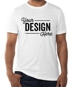 Camiseta de impresión personalizada Unisex de alta calidad Bella Canvas ropa personalizada hombres Tri-Blend camiseta de chándal de manga corta - Product Image 5