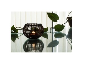 Porte-bougie en laiton en forme de petit palmier noir, fait main, élégant, décoration d'intérieur avec finition personnalisée par Brassworld India - Product Image 5