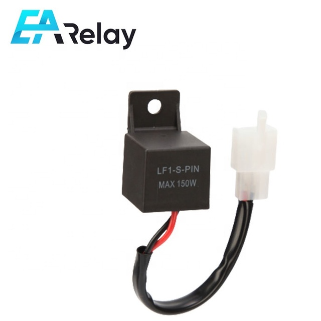2PIN Sealing Relay LED Light Control Turn Signal Motorcycle Flasher with Wire