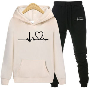 Logo personnalisé femmes adultes actifs bas Slim Fit polaire coton survêtements luxe velours recadrée 2pc Jogging ensembles hiver 5 ensembles - Product Image 2