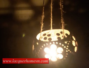 Handmade Coconut Tealight Holder 100% Natural Customized Logo <b>Silver</b> Metal Home Decoration From Vietnam - Product Image 4