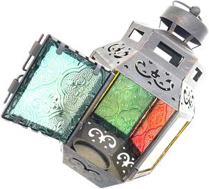 Bougeoirs arabes pour le Ramadan, porte-bougies, pour la suspension murale, Style marocain, lanterne pour l'extérieur - Product Image 6