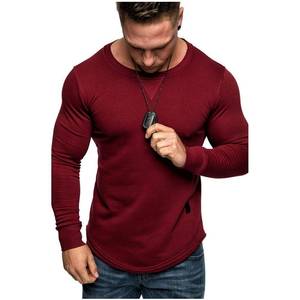 T-shirt manches longues pour homme, estival et décontracté, haut à col ras du cou, tissu de haute qualité, service d'impression personnalisé - Product Image 1