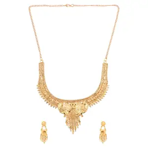 Ấn Độ Đồ Trang Sức Bollywood Mạ Vàng Choker Vòng Cổ Bông Tai Trang Sức Set Cho Phụ Nữ Cô Gái