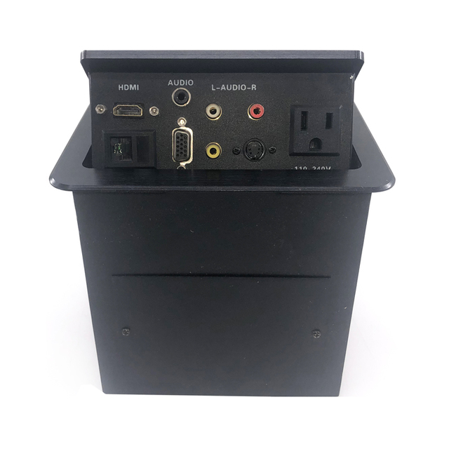 Pop-Up Desk Power Socket with /USB A/C Ports-16A Hidden Tabletop Socket for Office/Conference Rooms