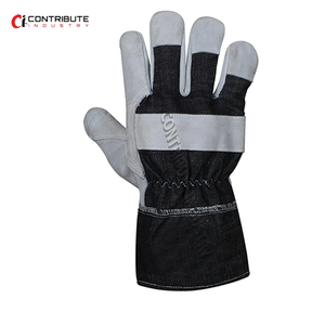 Guantes de trabajo de cuero Partido de vaca al mejor precio Guantes de seguridad con excelente calidad de cuero - Product Image 2
